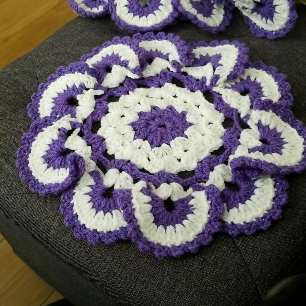 Crochet Doilies Lot of 3